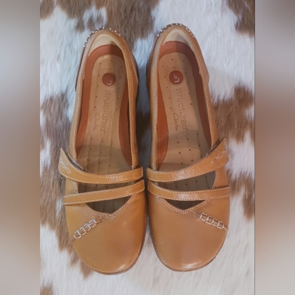 CLARKS Unstructured Mary Janes Sz 8